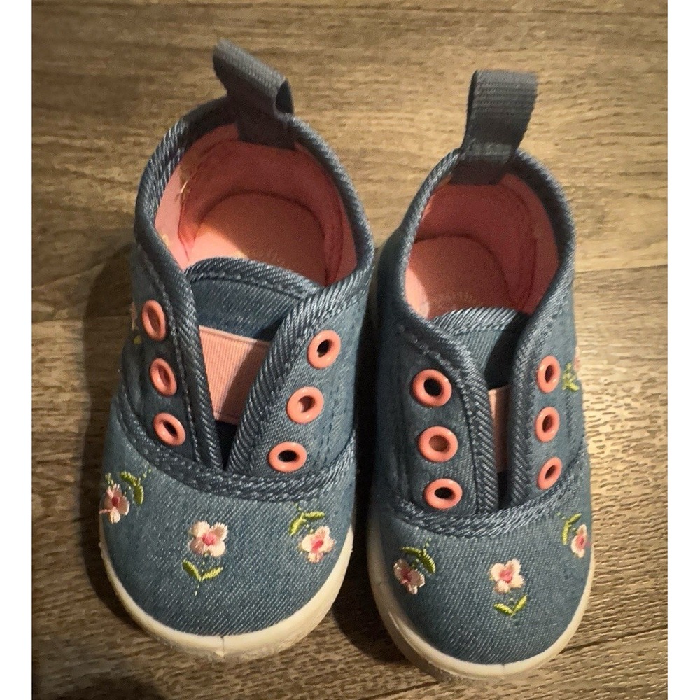 Polo Baby Ralph Lauren Flower slip ons shoes size infant 3
